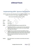 Implementing eSRA - Sponsor Perspective