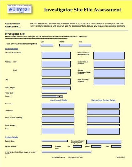 New eCF ISF System Assessment!